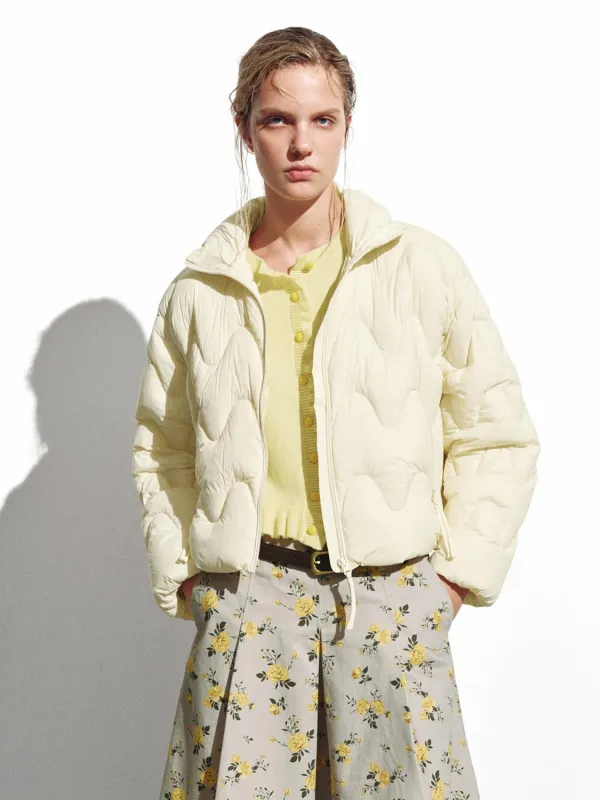 Funnel Neck Quilted Down Jackets sold by Urban Revivo