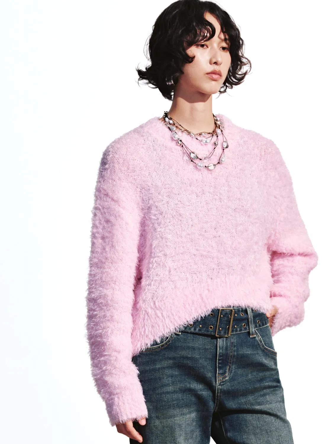 Crew Neck Long Sleeve Knitted T-Shirts sold by Urban Revivo product image thumbnail 2