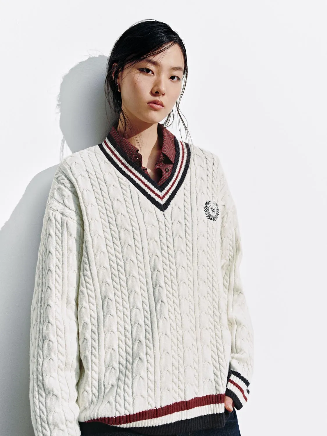 Long Sleeve Braid Knitted T-Shirts sold by Urban Revivo product image thumbnail 2