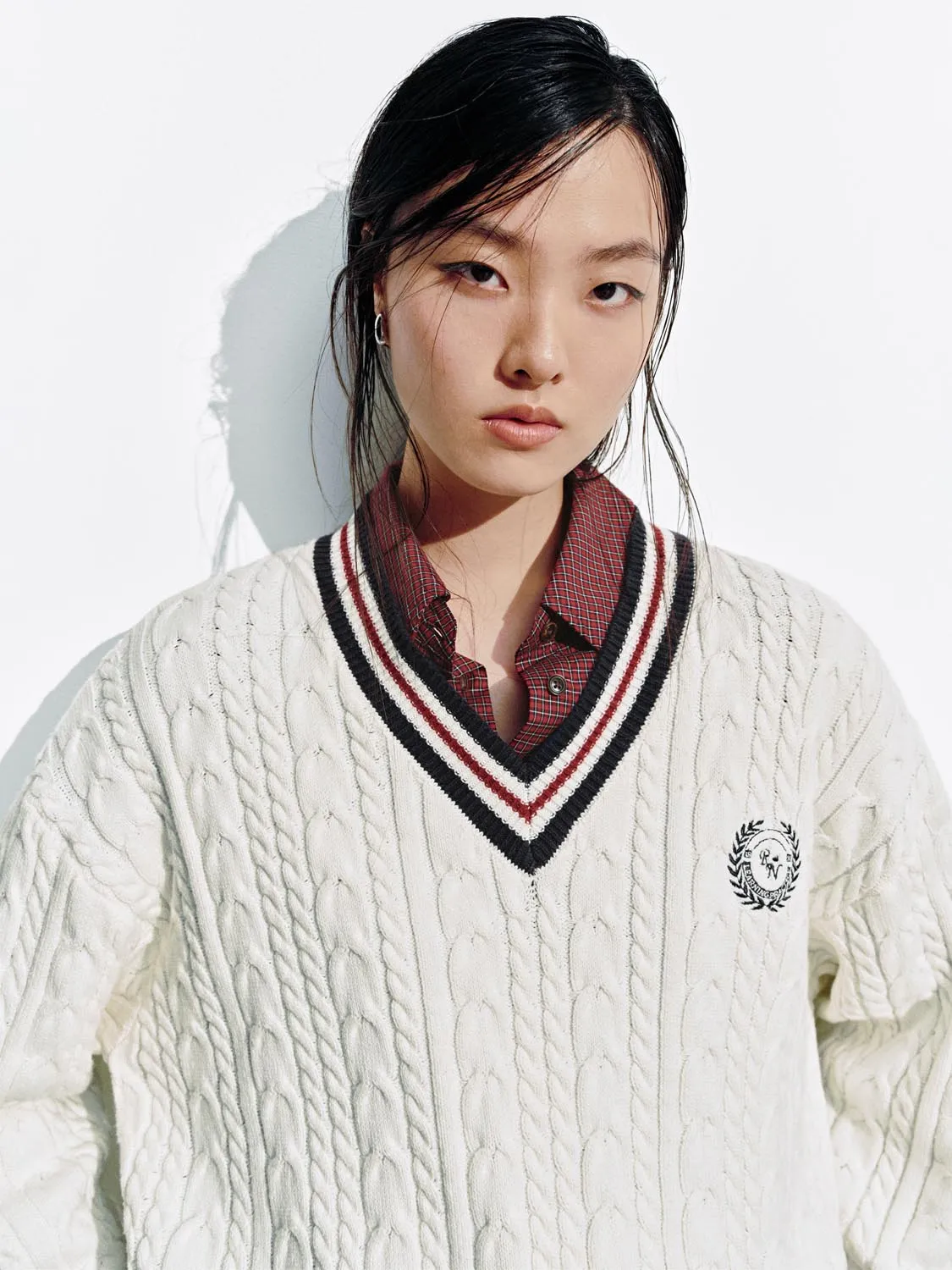 Long Sleeve Braid Knitted T-Shirts sold by Urban Revivo product image thumbnail 3