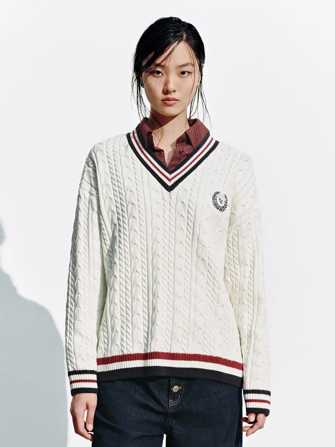 Long Sleeve Braid Knitted T-Shirts sold by Urban Revivo