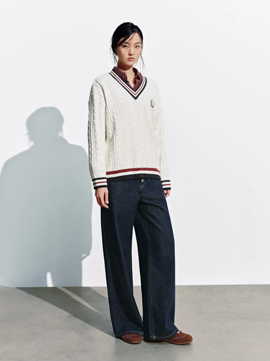 Long Sleeve Braid Knitted T-Shirts sold by Urban Revivo product image thumbnail 4