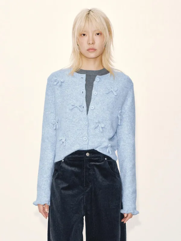 Bow Embellished Knitted Cardigans sold by Urban Revivo