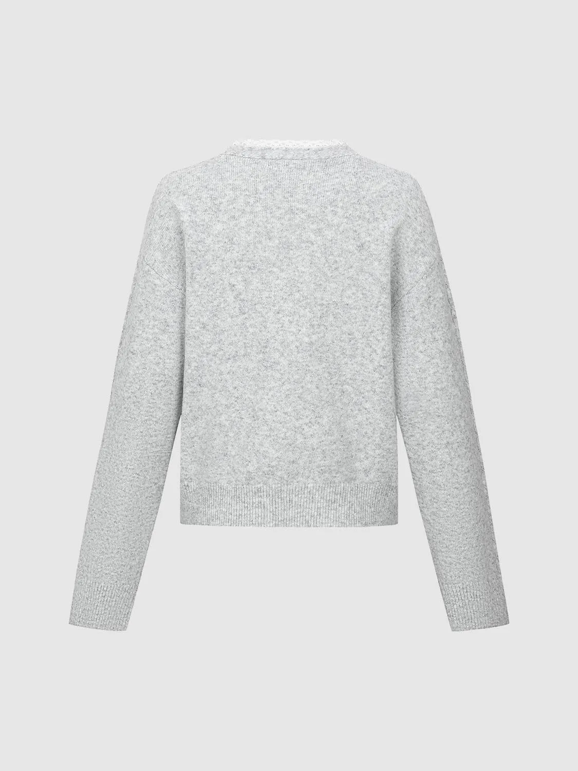 Bow Detail Lace Knitted Cardigans sold by Urban Revivo product image thumbnail 2