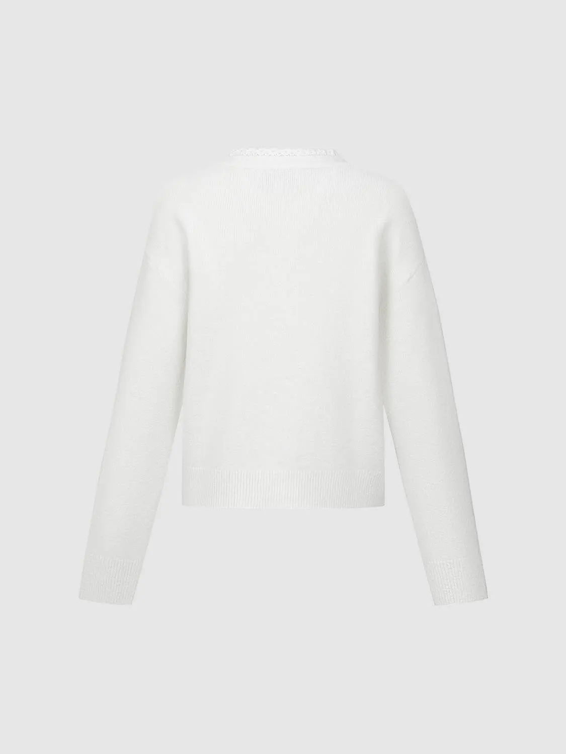 Bow Detail Lace Knitted Cardigans sold by Urban Revivo product image thumbnail 5