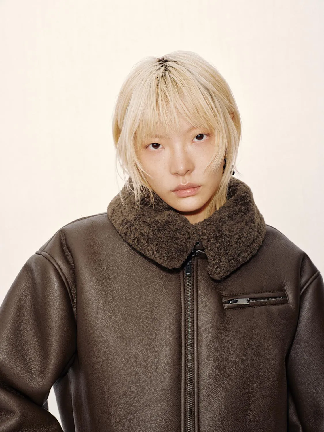 Funnel Neck Faux Leather Jackets sold by Urban Revivo product image thumbnail 3