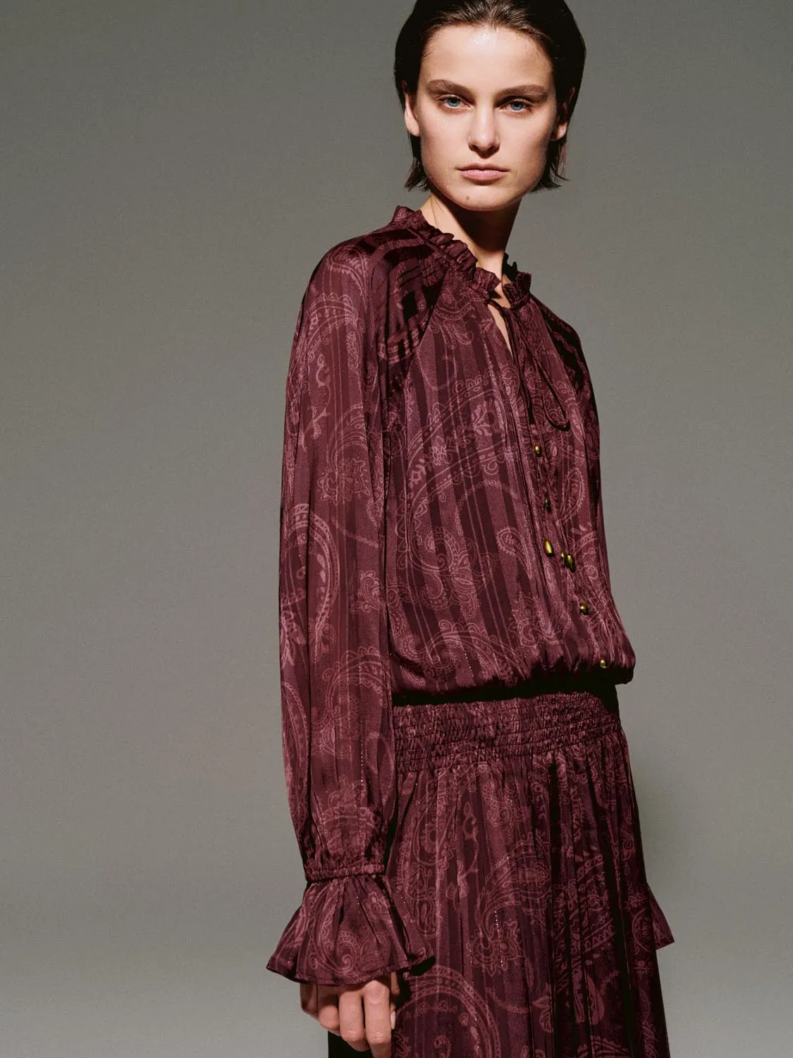 Ruffle Floral Skater Maxi Dresses sold by Urban Revivo product image thumbnail 2