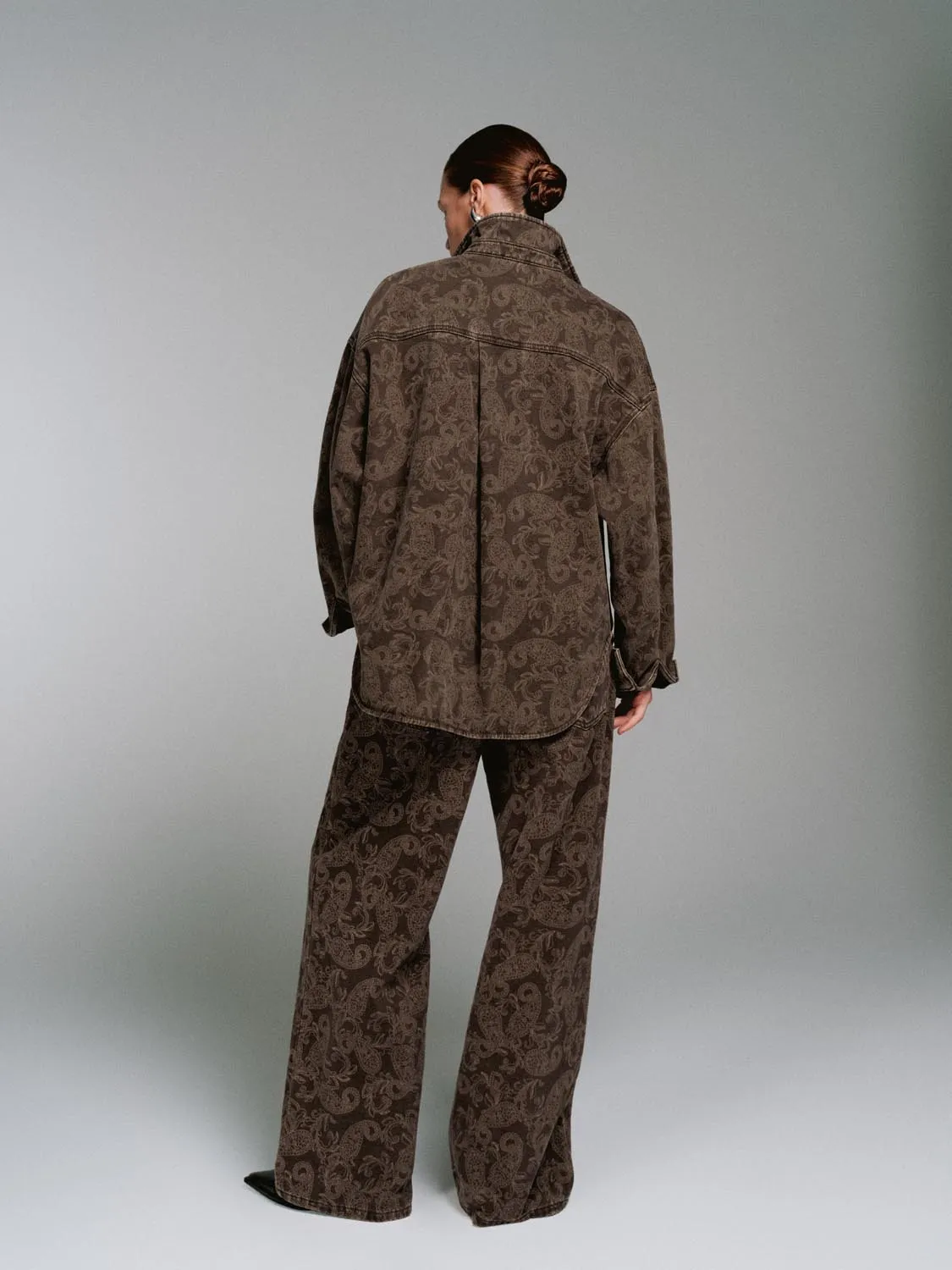 Printed Wide Leg Jeans sold by Urban Revivo product image thumbnail 4