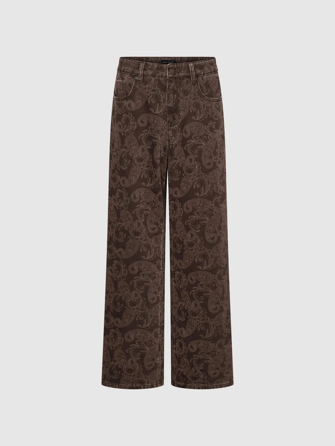 Printed Wide Leg Jeans sold by Urban Revivo product image thumbnail 2