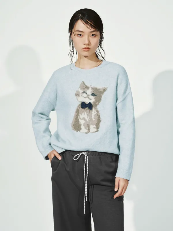 Intarsia Long Sleeve Knitted T-Shirts sold by Urban Revivo