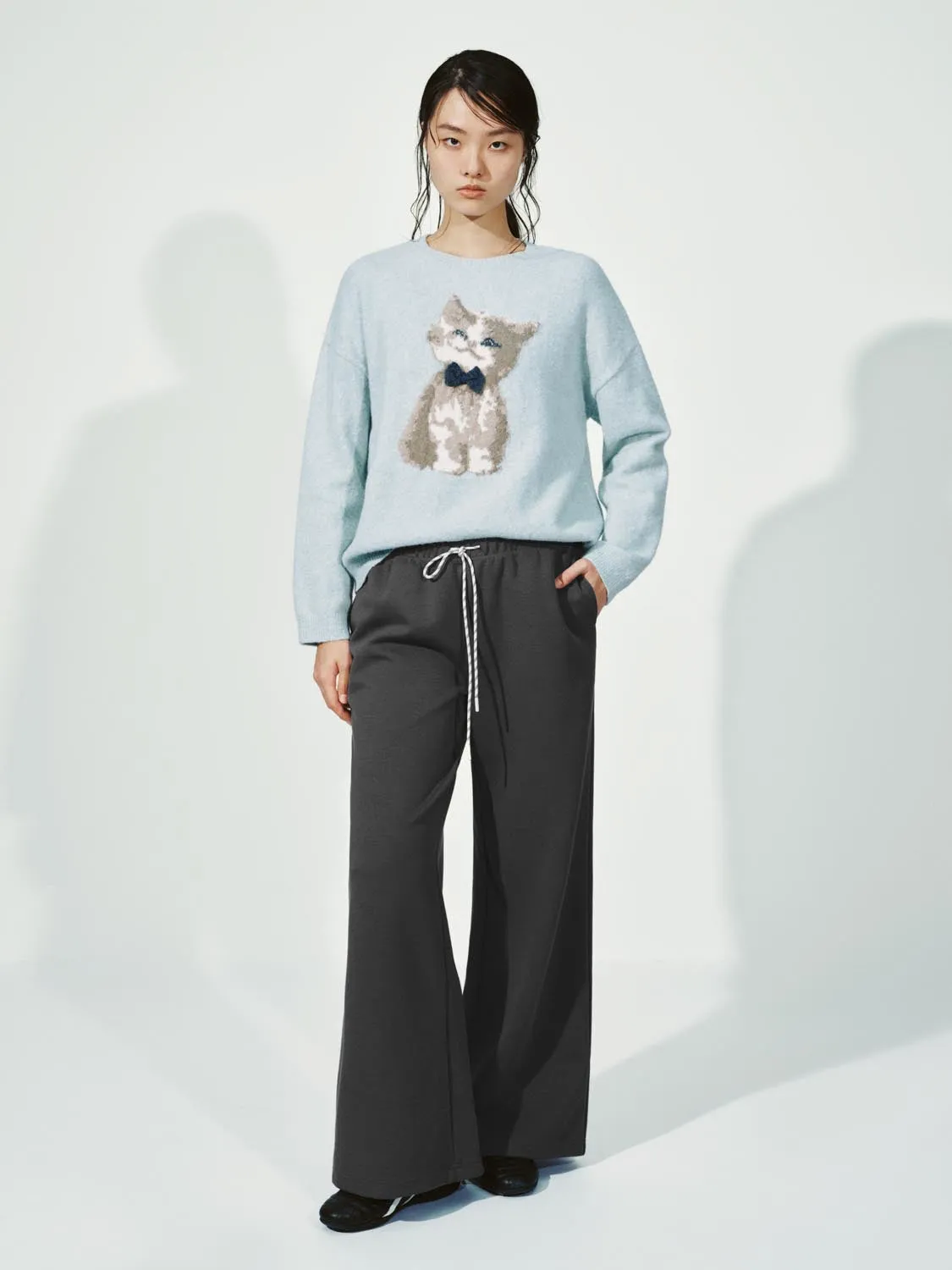 Intarsia Long Sleeve Knitted T-Shirts sold by Urban Revivo product image thumbnail 4