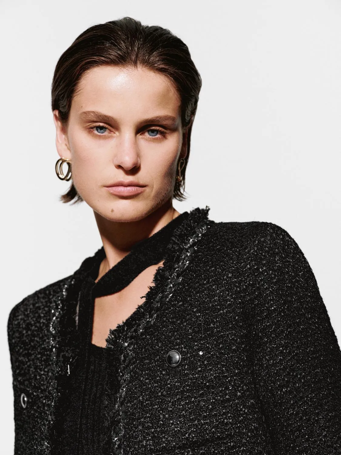 Fringed Patch Pockets Tweed Jackets sold by Urban Revivo product image thumbnail 3