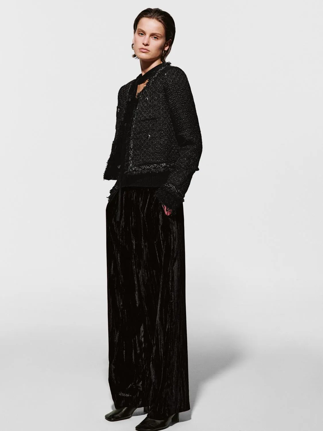 Fringed Patch Pockets Tweed Jackets sold by Urban Revivo product image thumbnail 5