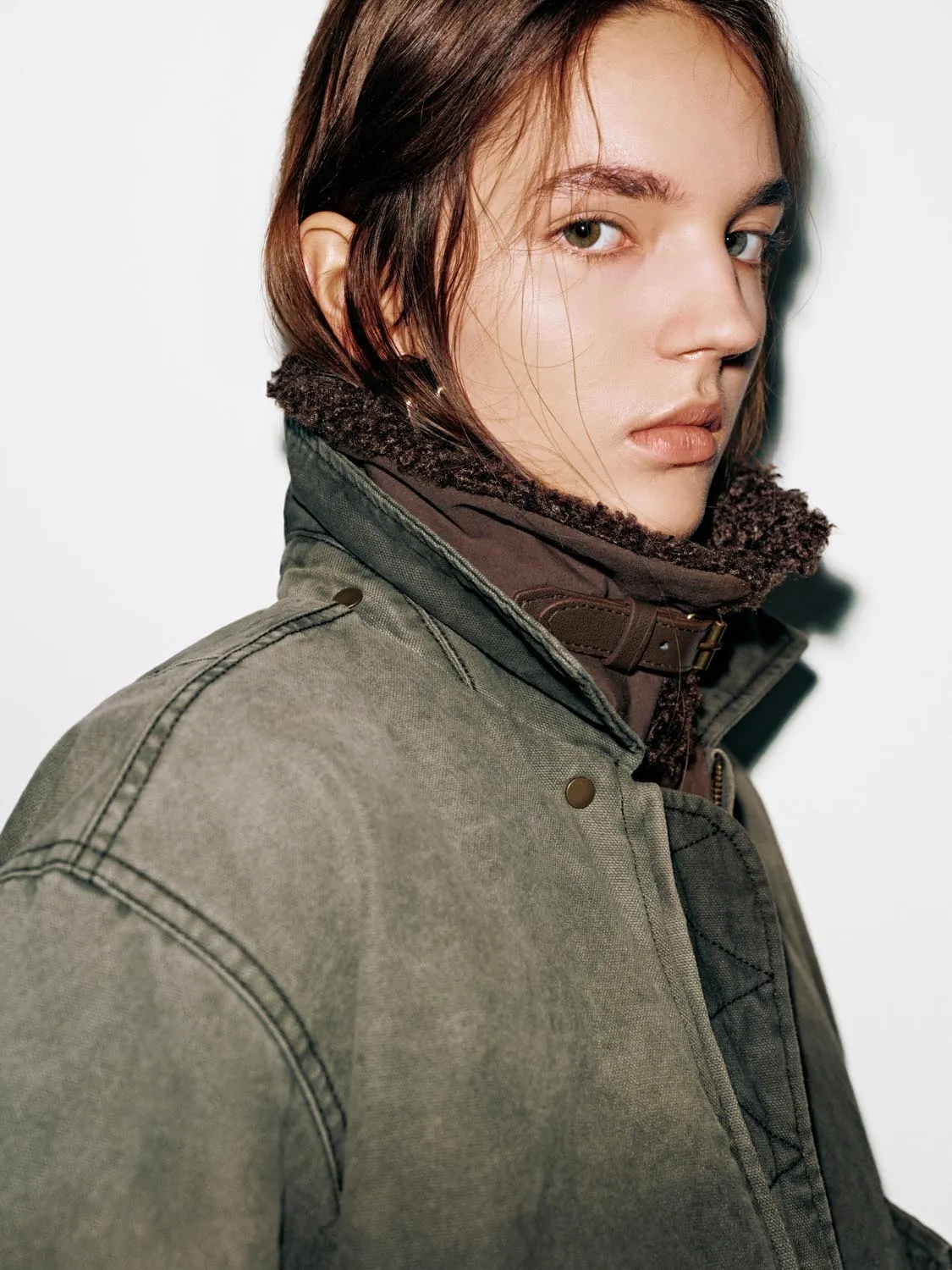 Contrast Collared Padded Bomber Jackets sold by Urban Revivo product image thumbnail 3