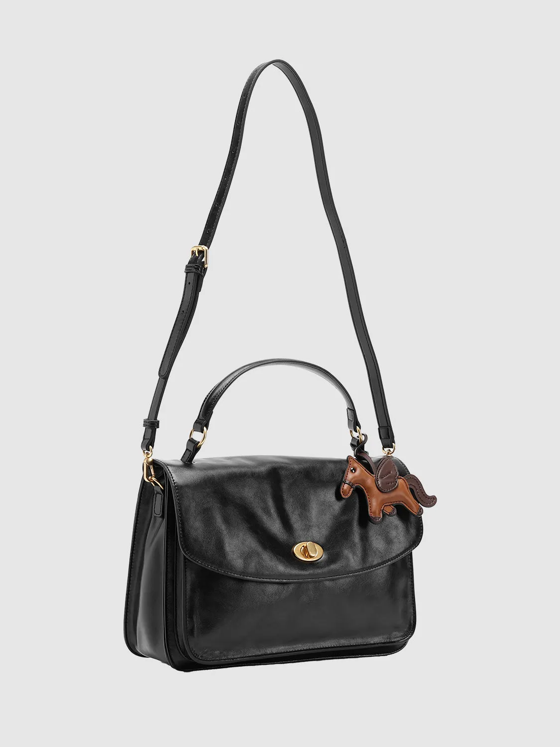 Faux Leather Handle Shoulder Satchel Bags sold by Urban Revivo product image thumbnail 2