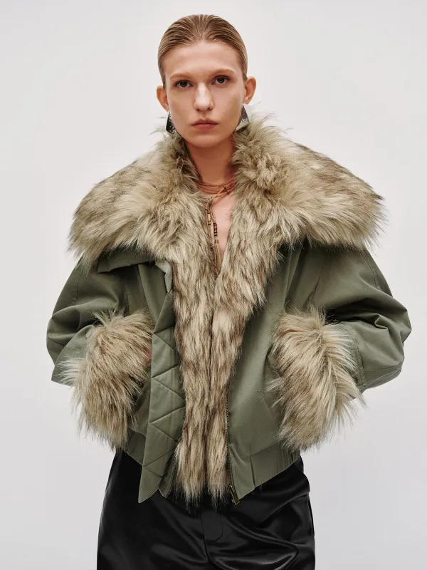 Faux Fur Trim Padded Jackets sold by Urban Revivo