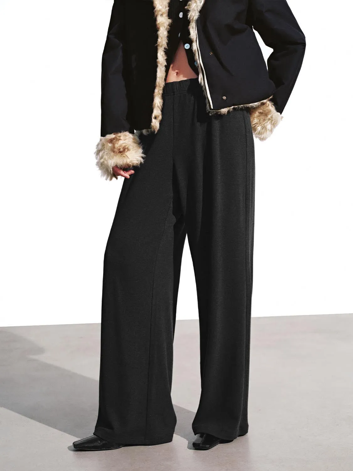 Pull On Wide Leg Pants sold by Urban Revivo product image thumbnail 3