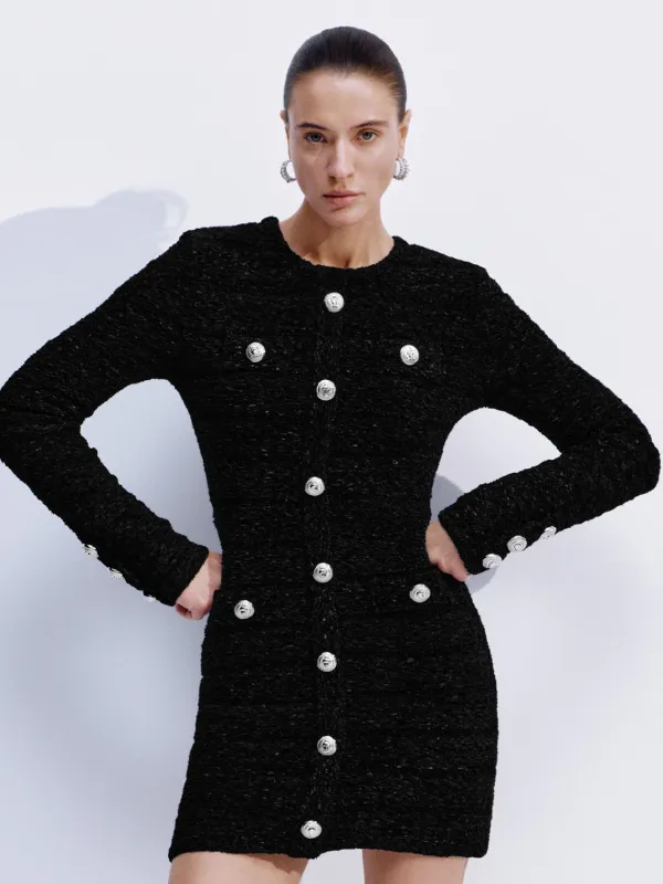 Button Detail Tailored Knitted Midi Dresses sold by Urban Revivo