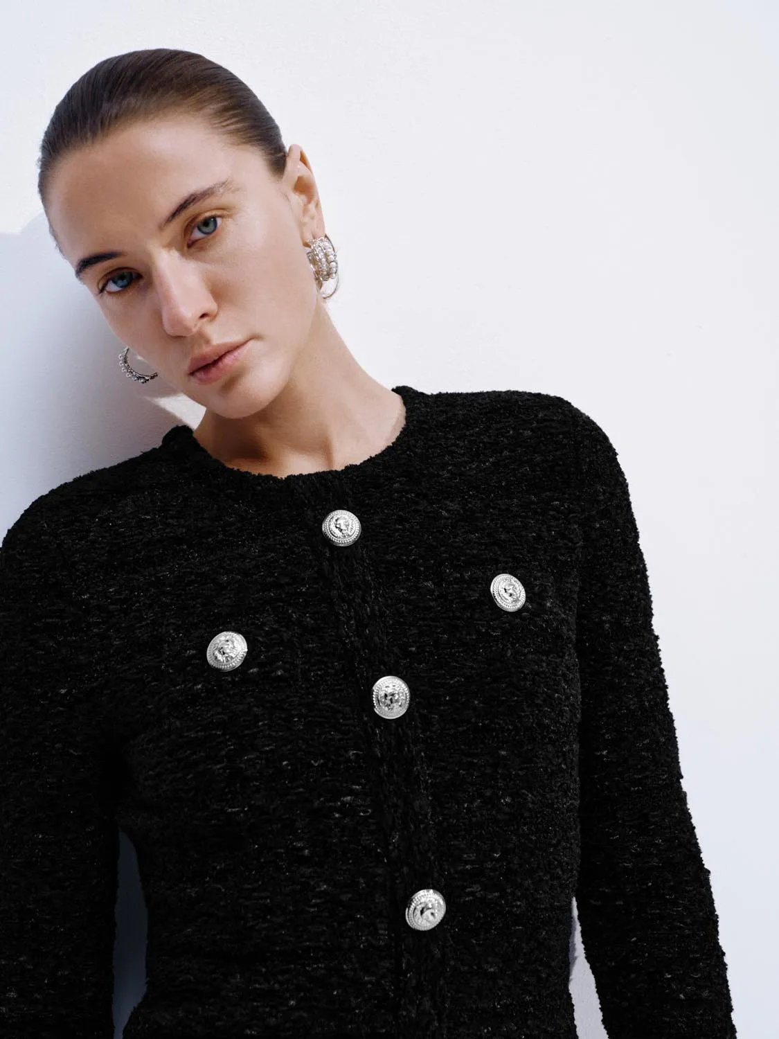 Button Detail Tailored Knitted Midi Dresses sold by Urban Revivo product image thumbnail 3