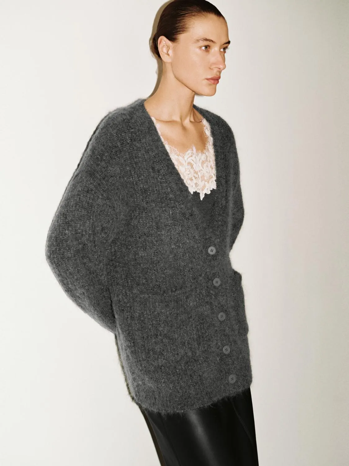 2 In 1 Laced Knitted Cardigans sold by Urban Revivo product image thumbnail 2