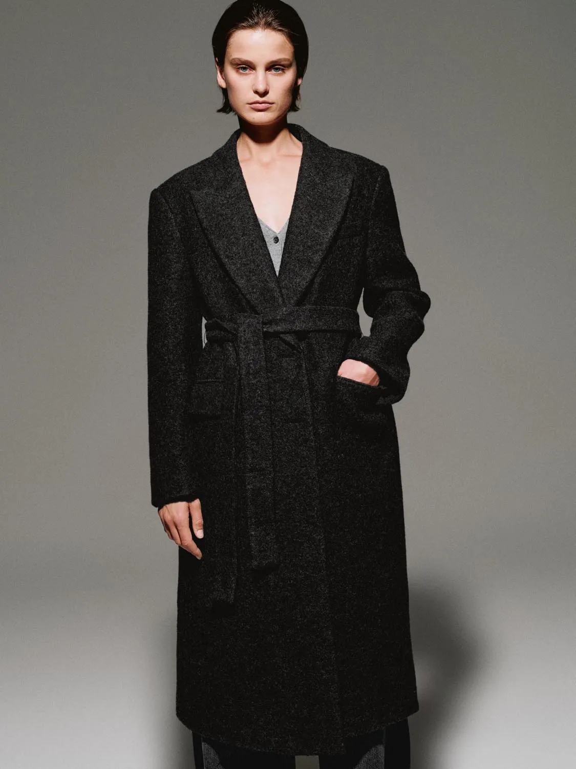 Belted Tailored Wool Coats sold by Urban Revivo product image thumbnail 5