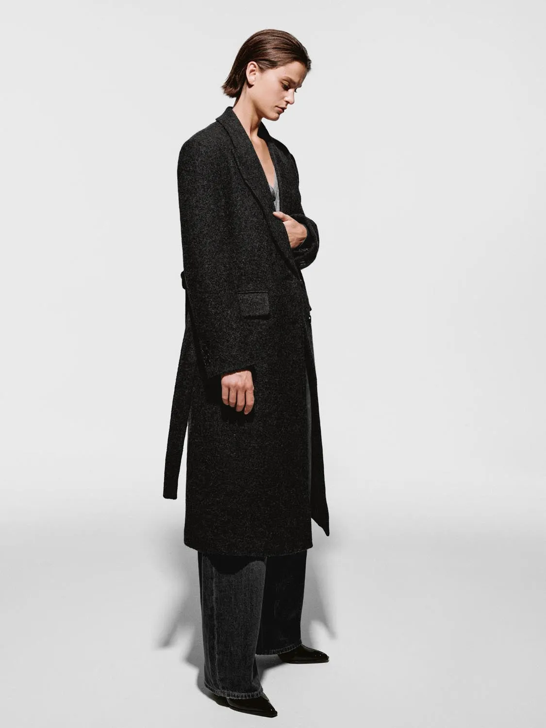Belted Tailored Wool Coats sold by Urban Revivo product image thumbnail 4