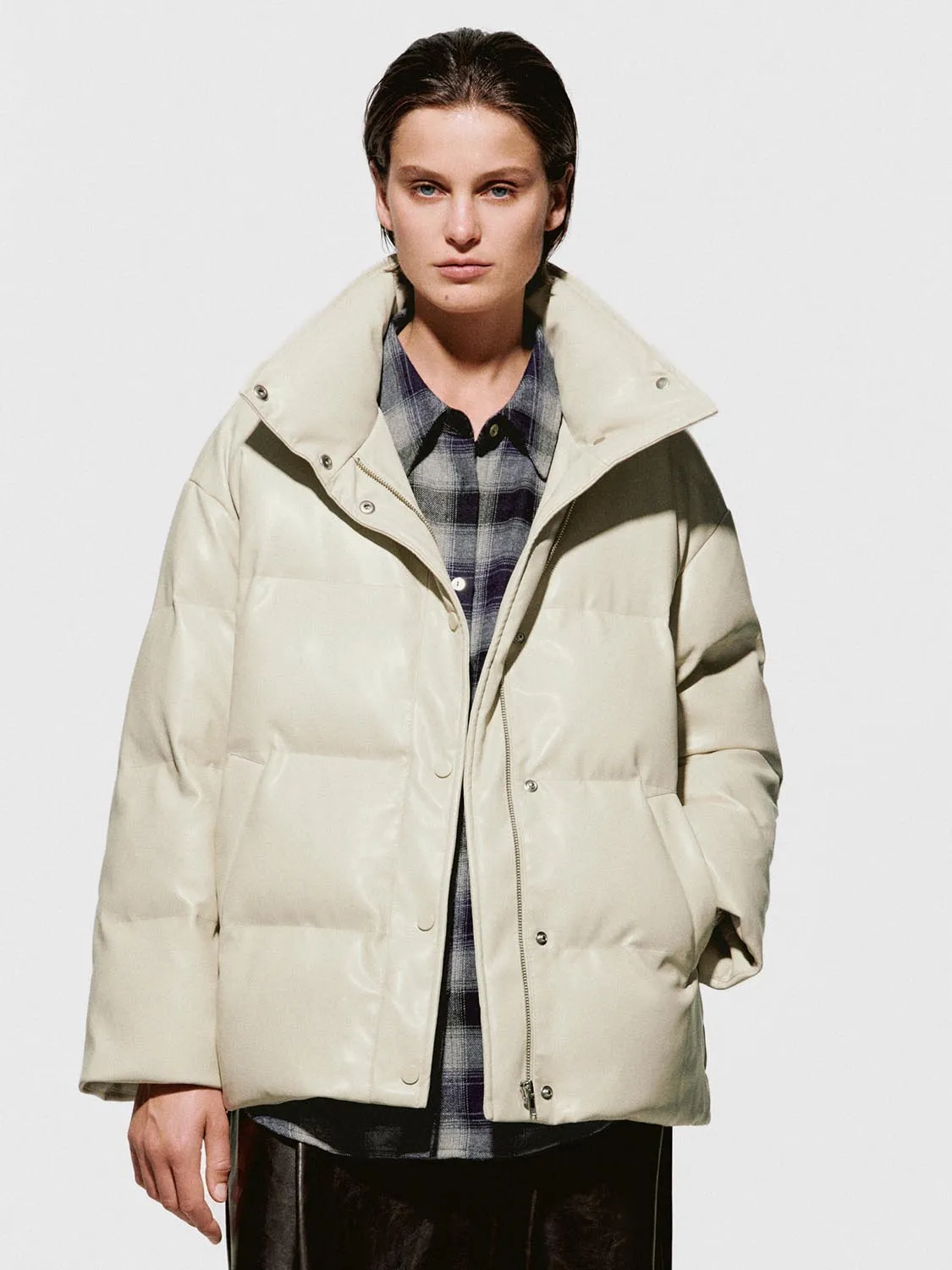 Funnel Neck Quilted Padded Jackets sold by Urban Revivo