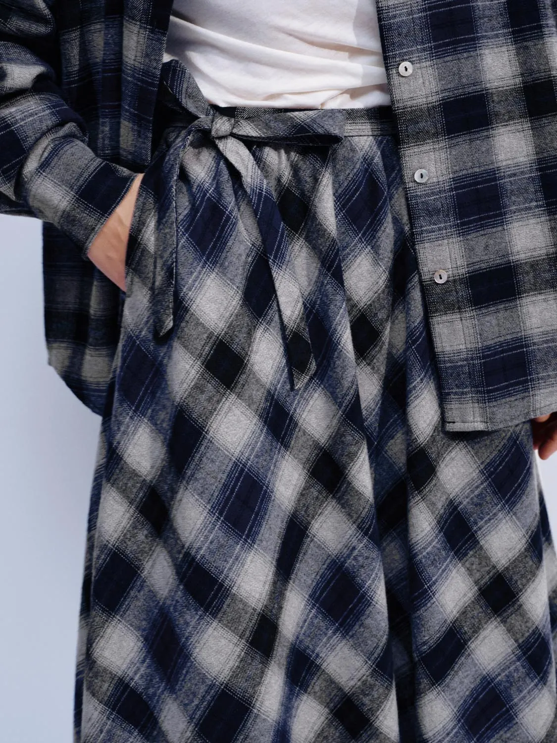 Check A-Line Midi Skirts sold by Urban Revivo product image thumbnail 5