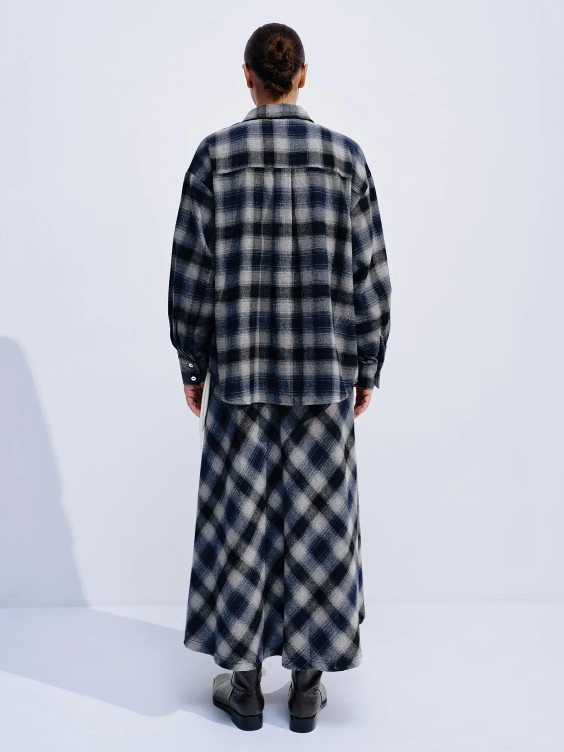 Check A-Line Midi Skirts sold by Urban Revivo product image thumbnail 4