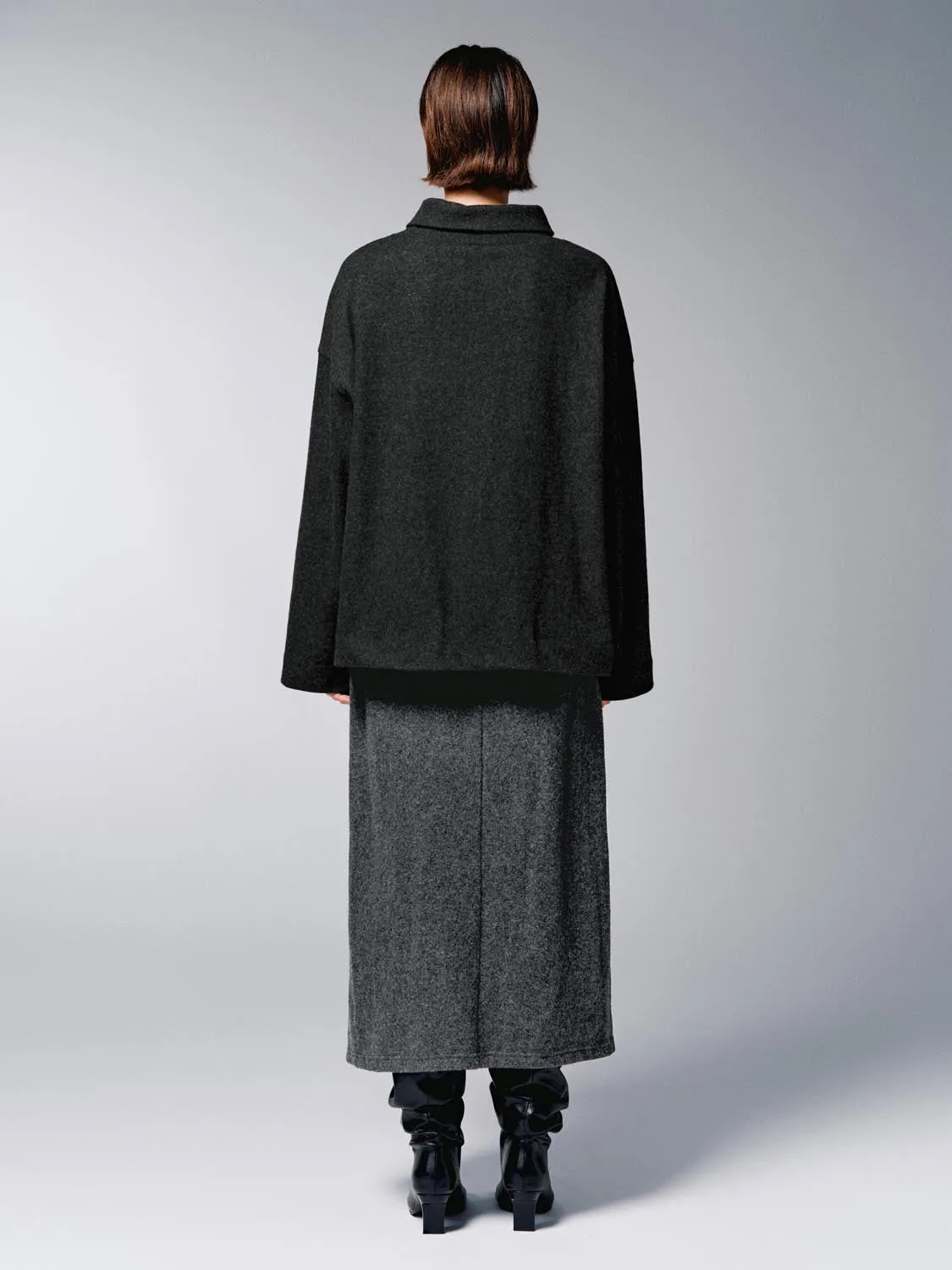 Wool Blend Pull On Straight Midi Skirts sold by Urban Revivo product image thumbnail 4