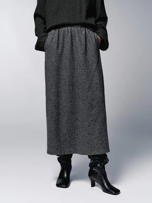 Wool Blend Pull On Straight Midi Skirts sold by Urban Revivo