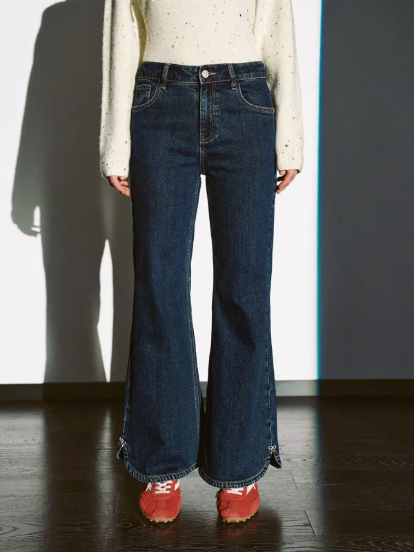 Washed Flare Leg Jeans sold by Urban Revivo