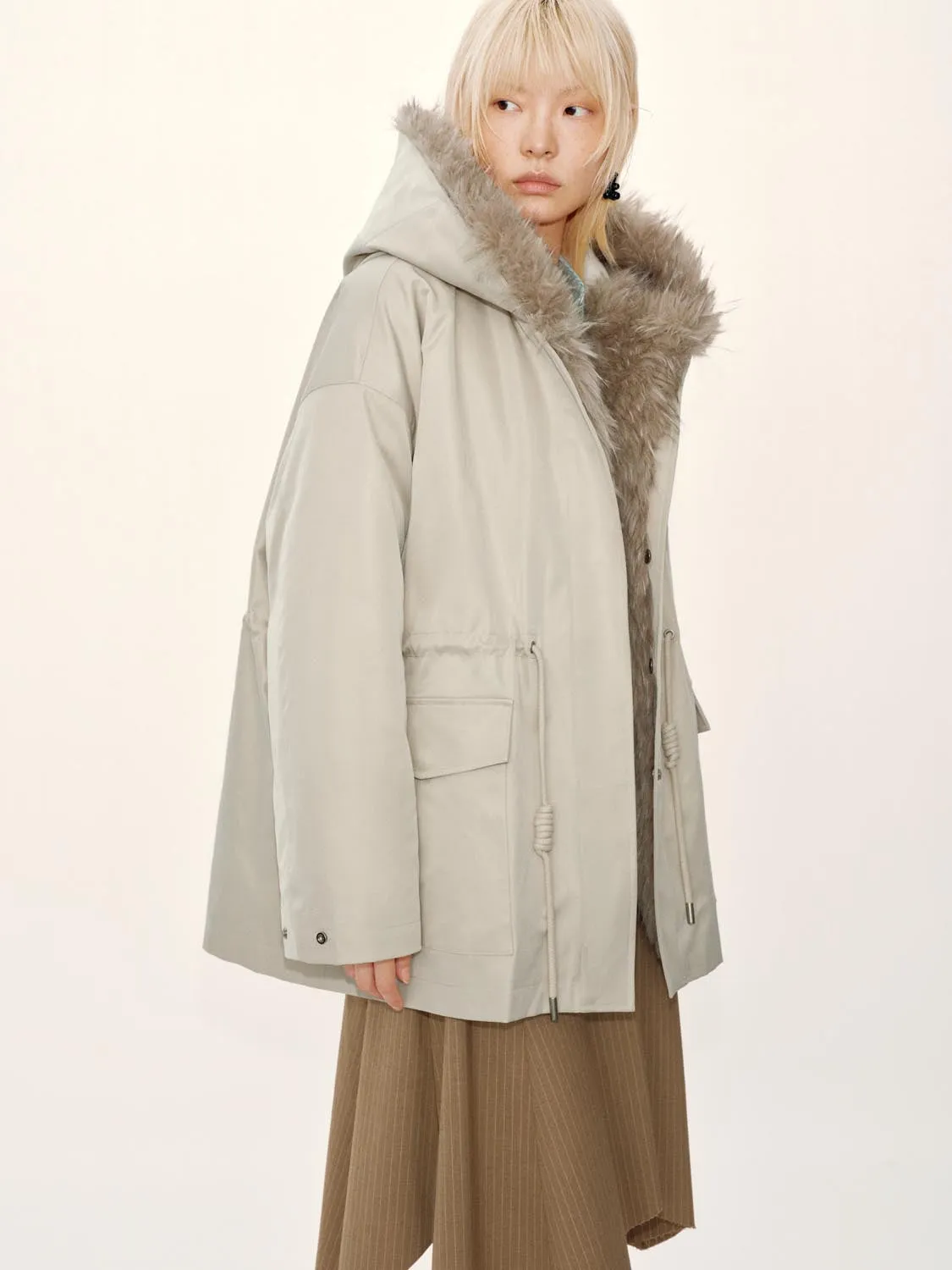Oversize Hooded Padded Jackets sold by Urban Revivo product image thumbnail 2