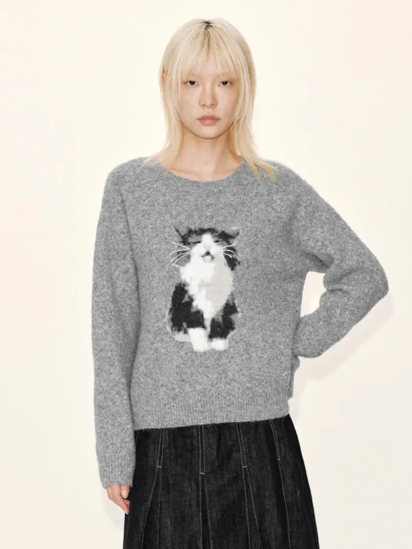 Intarsia Long Sleeve Knitted T-Shirts sold by Urban Revivo