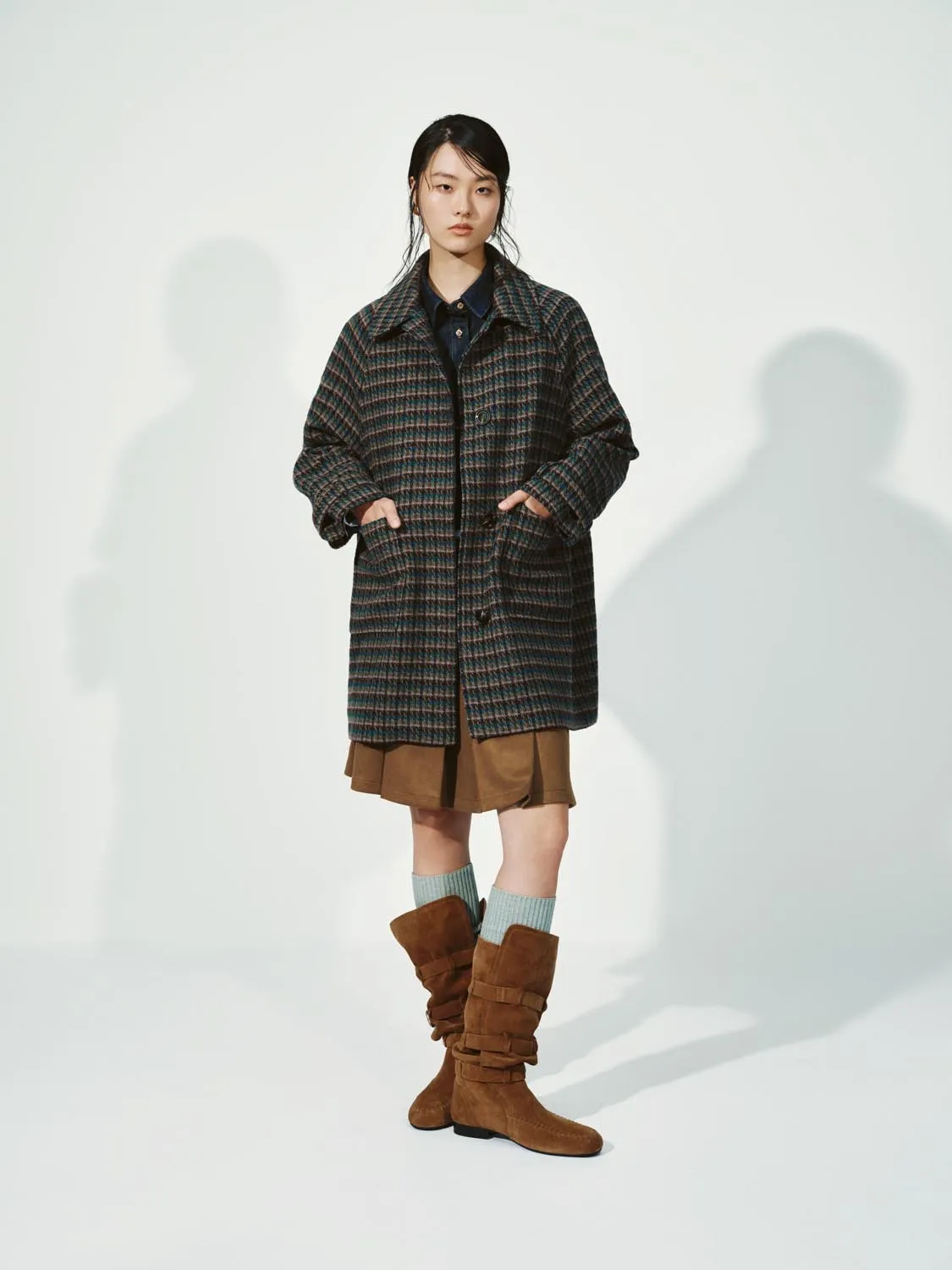 Contrast Plaid Coats sold by Urban Revivo product image thumbnail 4