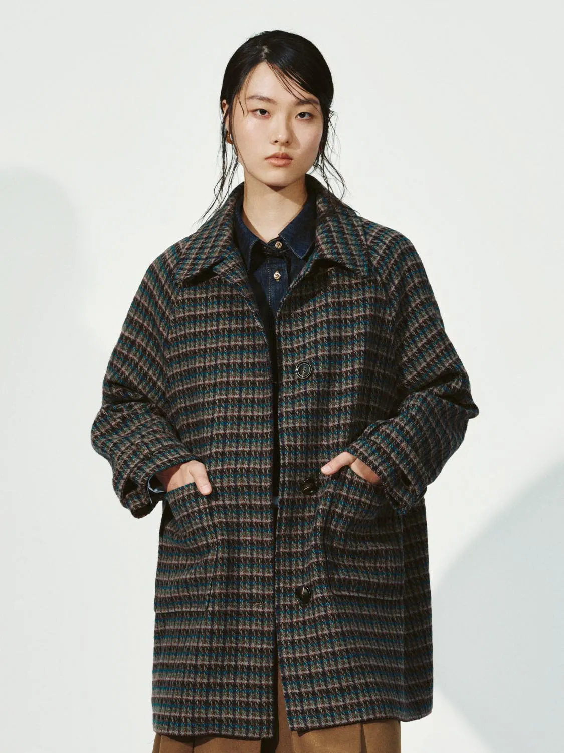 Contrast Plaid Coats sold by Urban Revivo