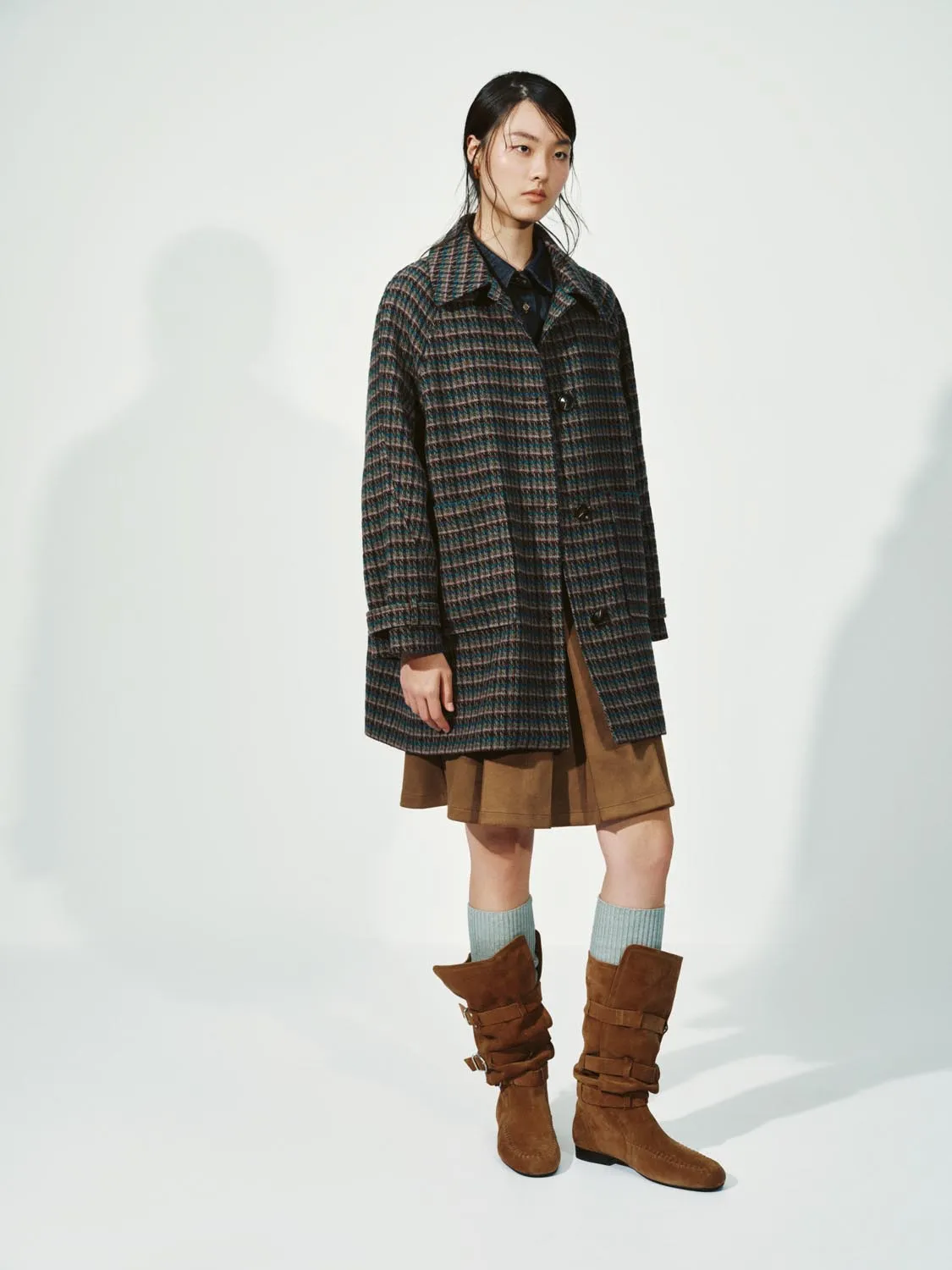 Contrast Plaid Coats sold by Urban Revivo product image thumbnail 5