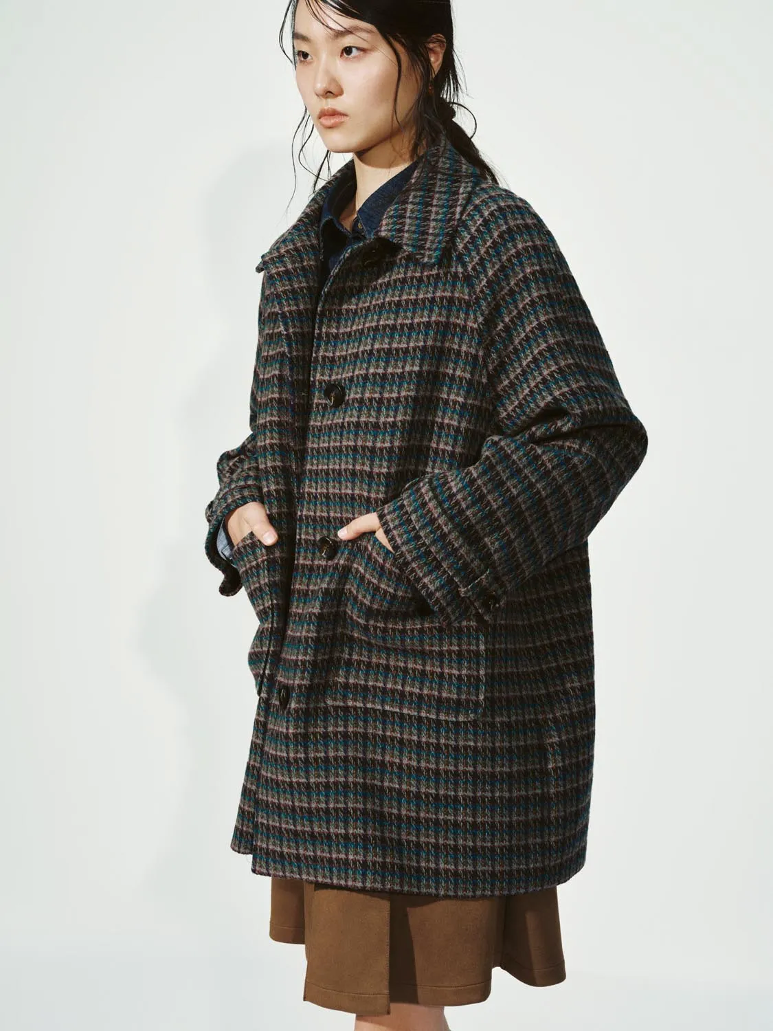 Contrast Plaid Coats sold by Urban Revivo product image thumbnail 2