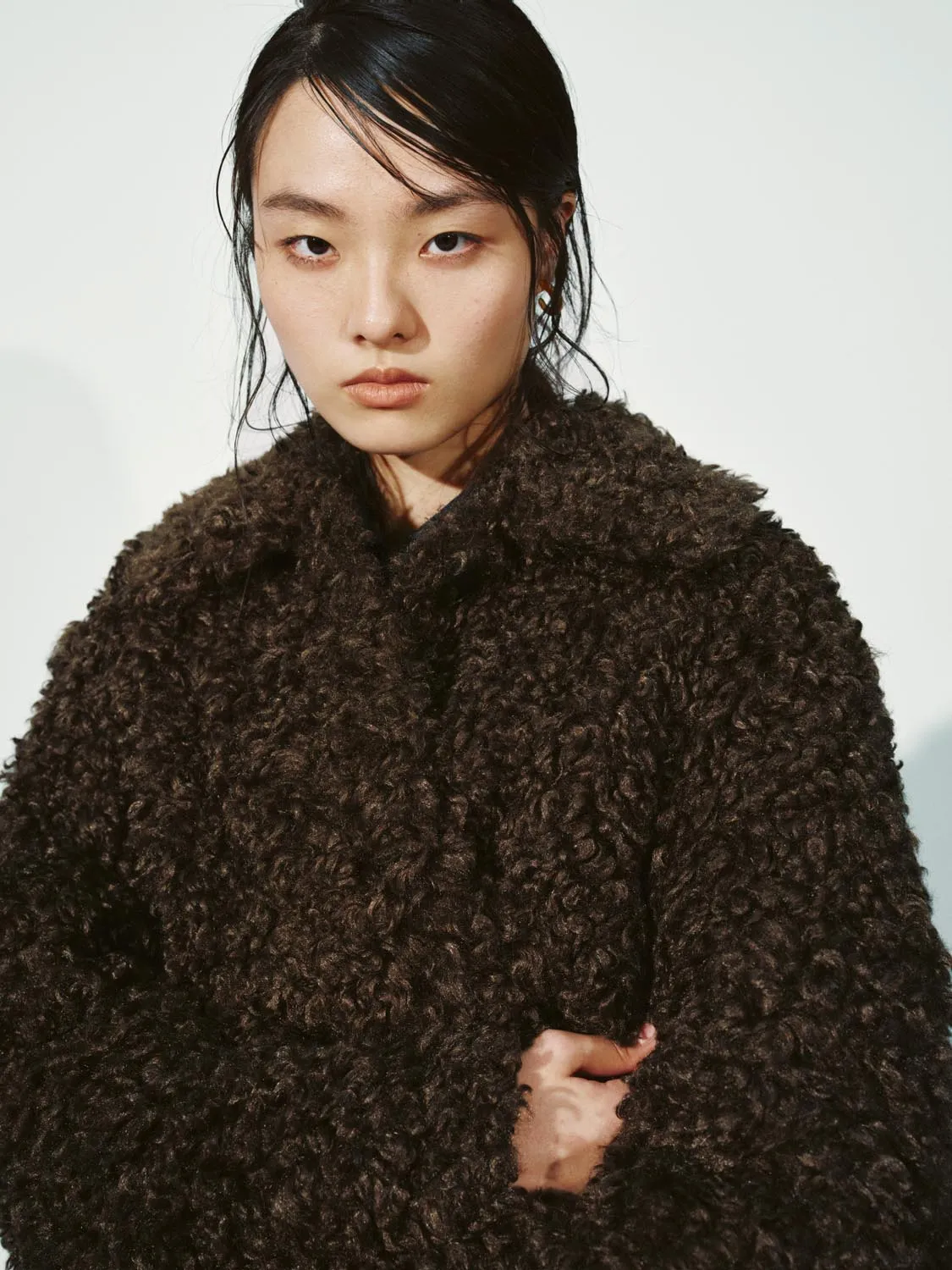 Collared Faux Sherpa Fleece Jackets sold by Urban Revivo product image thumbnail 3