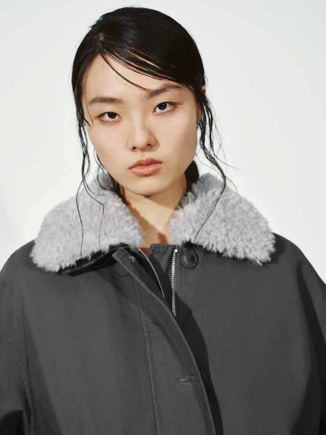 Faux Fur Collar Bomber Jackets sold by Urban Revivo product image thumbnail 3