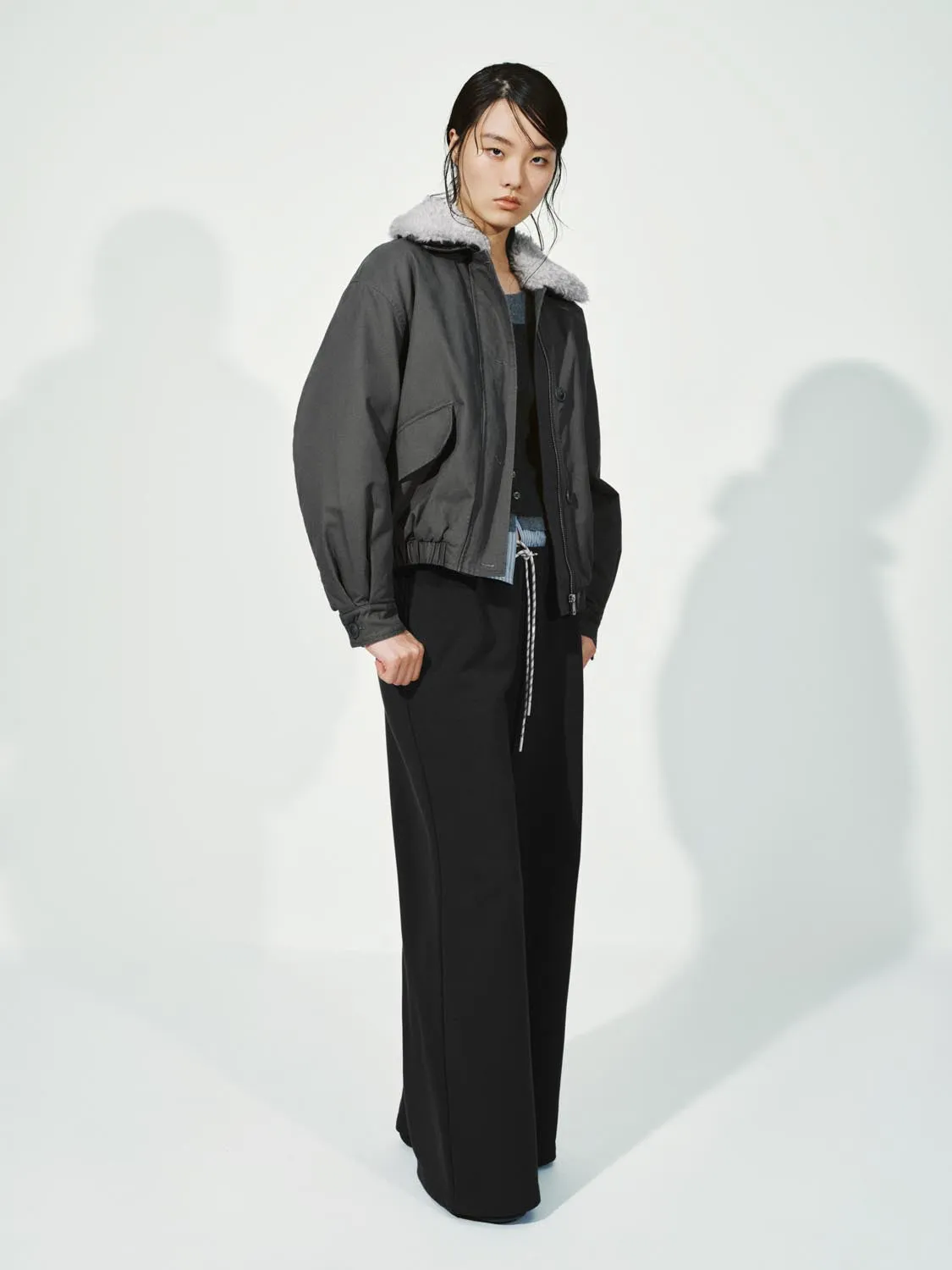 Faux Fur Collar Bomber Jackets sold by Urban Revivo product image thumbnail 5