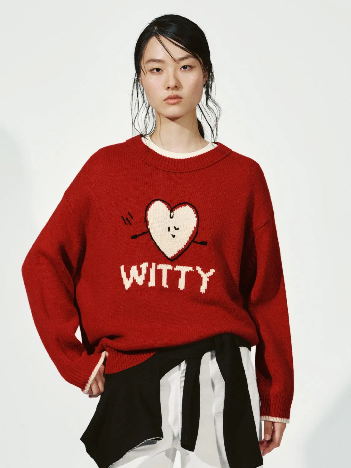 Intarsia Long Sleeve Knitted T-Shirts sold by Urban Revivo