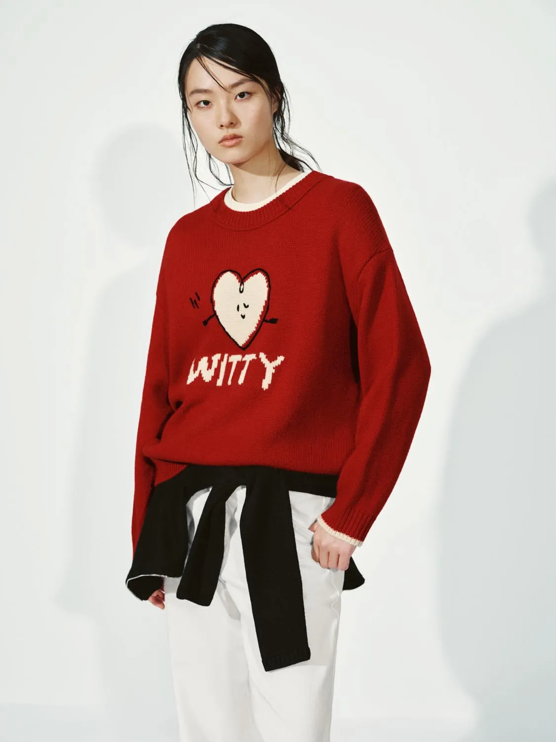 Intarsia Long Sleeve Knitted T-Shirts sold by Urban Revivo product image thumbnail 2