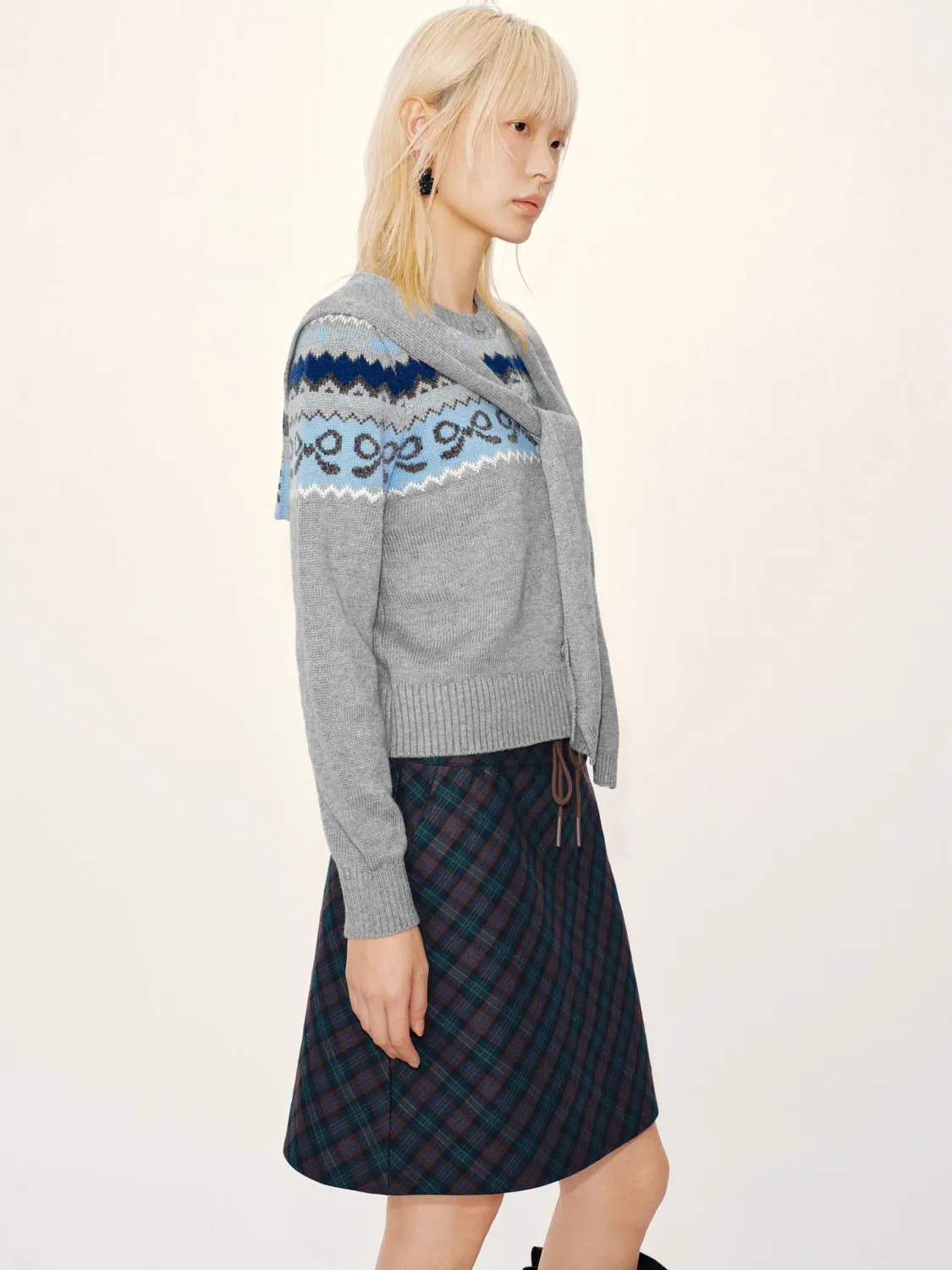 2 In 1 Jacquard Knitted Cardigans sold by Urban Revivo product image thumbnail 2