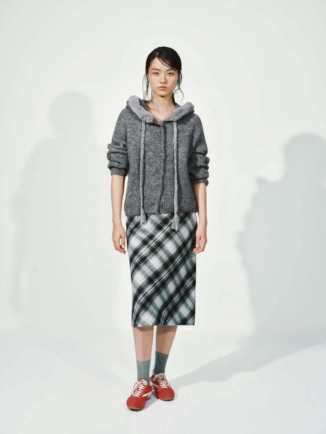 Hooded Fluffy Trim Knitted Cardigans sold by Urban Revivo product image thumbnail 4