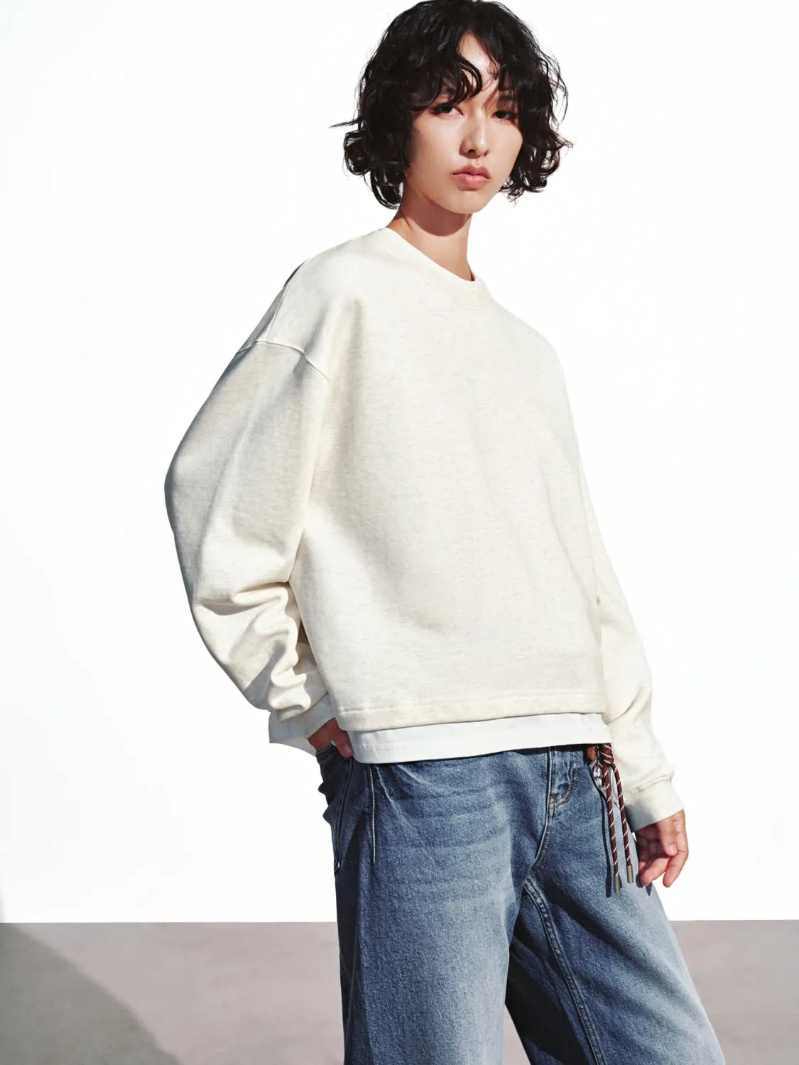 2 In 1 Contrast Crew Neck Sweatshirts sold by Urban Revivo product image thumbnail 2