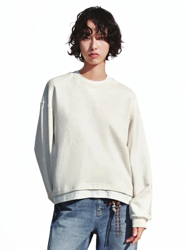 2 In 1 Contrast Crew Neck Sweatshirts sold by Urban Revivo