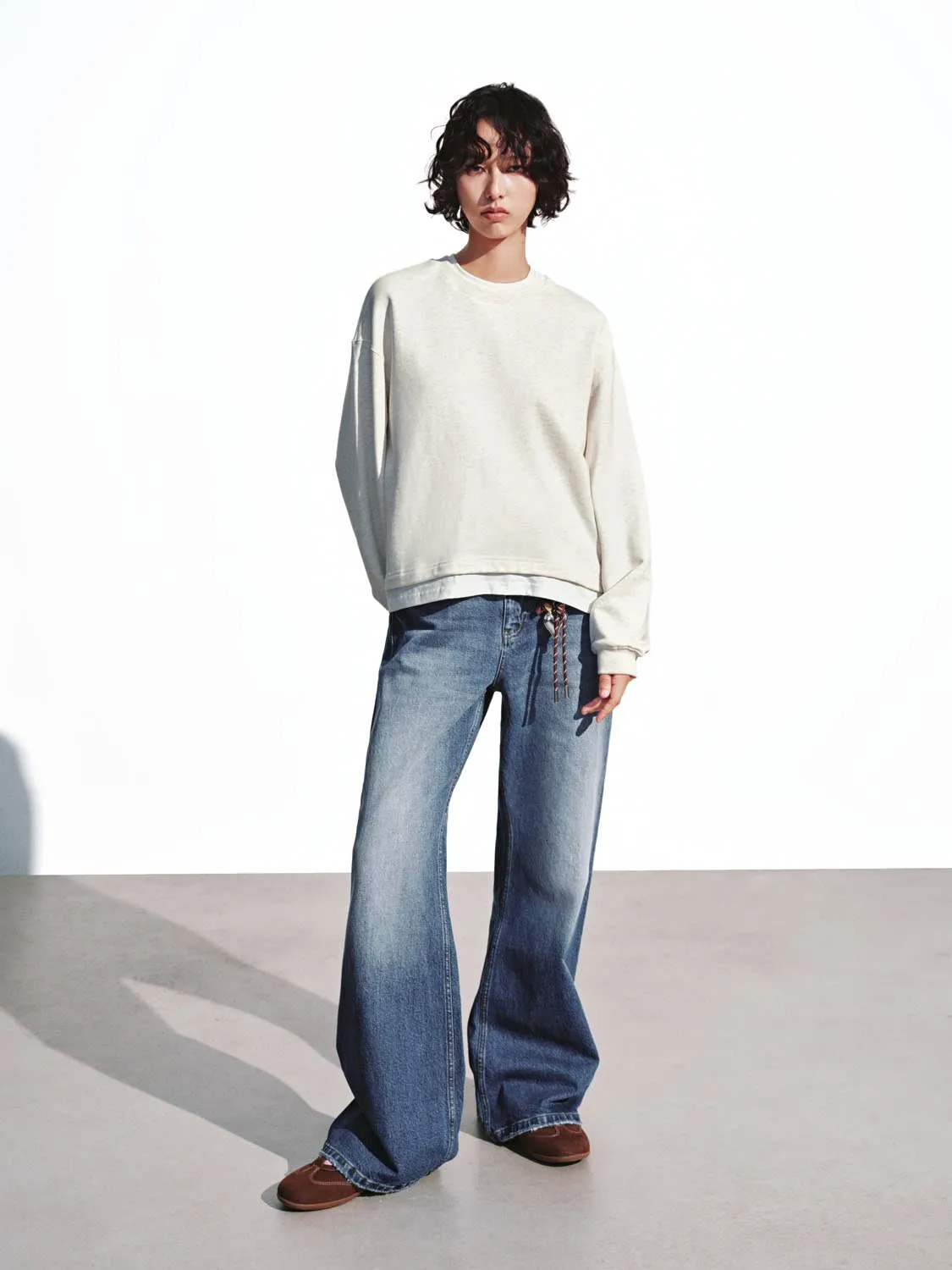 2 In 1 Contrast Crew Neck Sweatshirts sold by Urban Revivo product image thumbnail 4