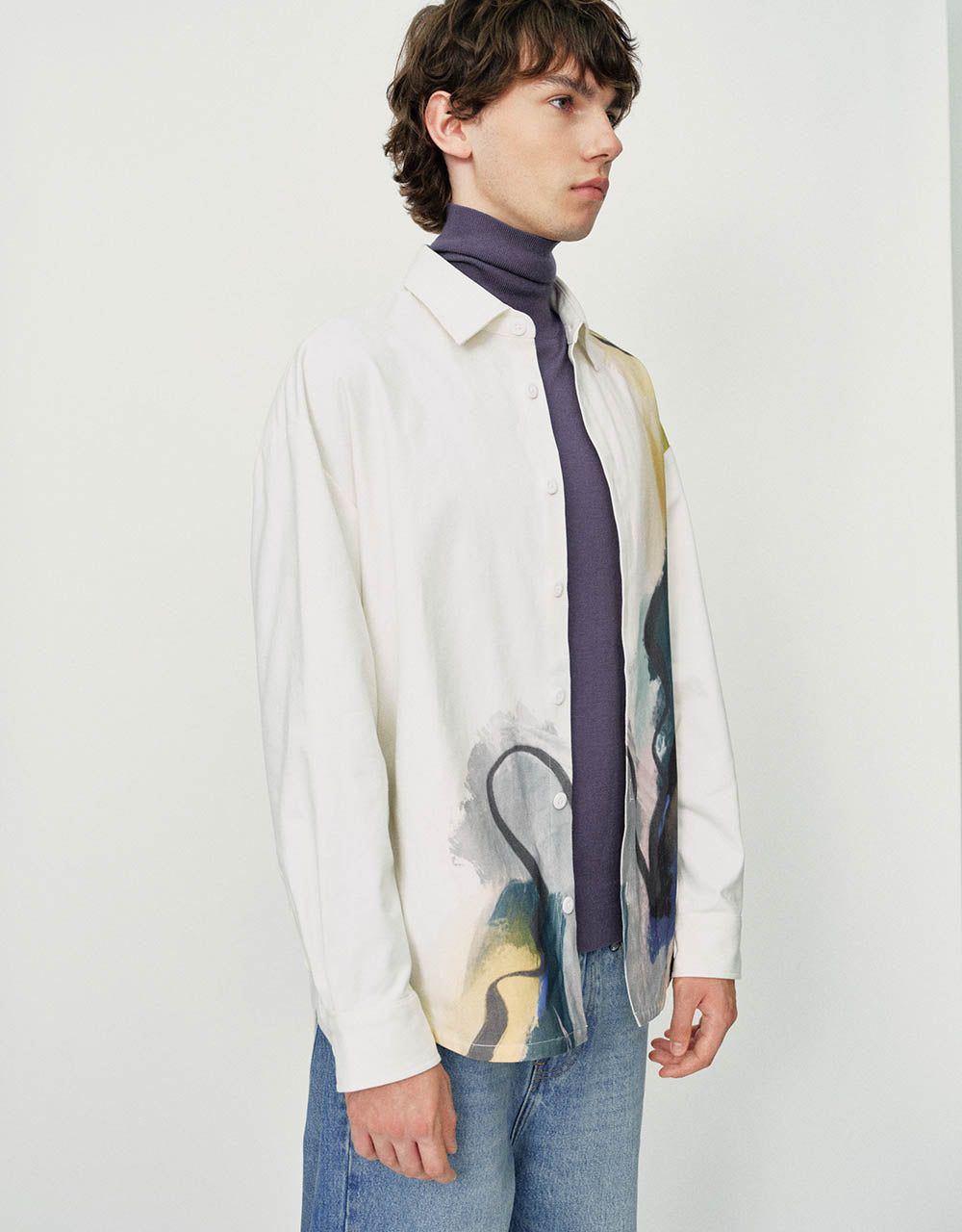 Printed Button Up Loose Shirt sold by Urban Revivo product image thumbnail 3