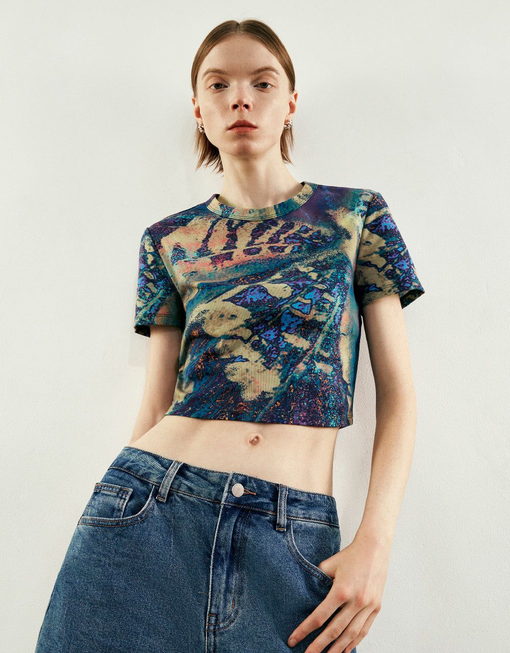 Printed Crew Neck T-Shirt sold by Urban Revivo